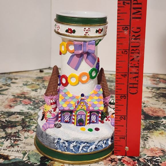 Danbury Mint Lighthouses of Christmas Candlesticks Set  3 Cheryl Spencer Collin - Picture 9 of 11